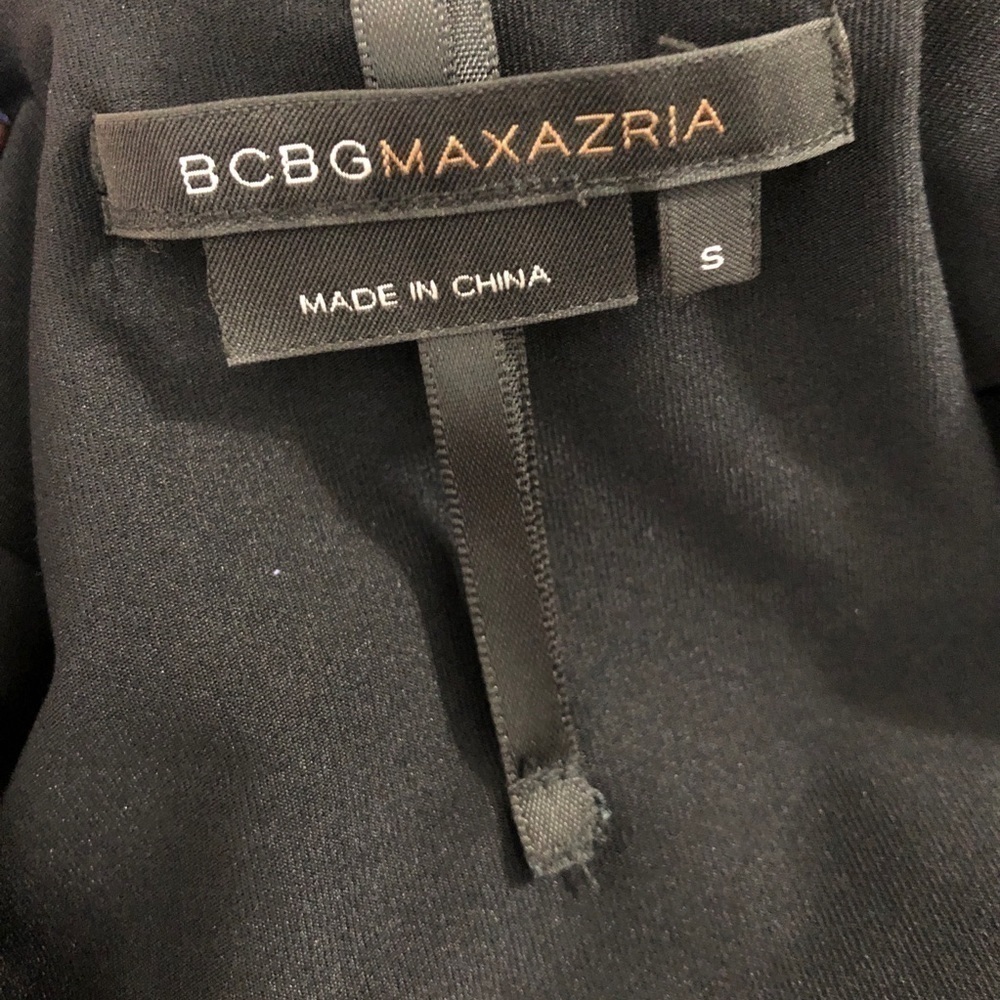 BCBGMAXAZRIA - Long Black Formal Halter Tie B- Neck Ruched Dress - Size Small - Picture 5 of 8
